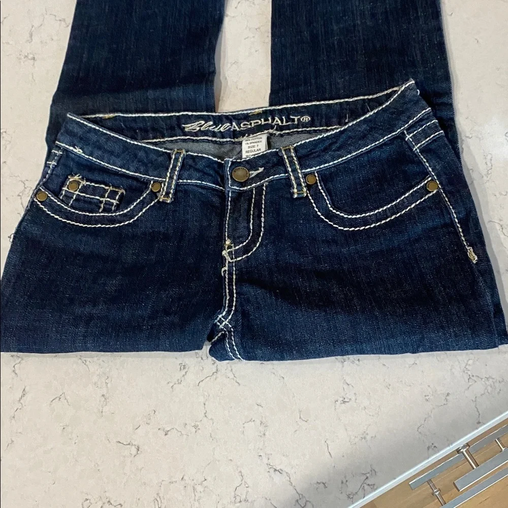 Classic Blue Asphalt Denim Jeans - Picture 4 of 9